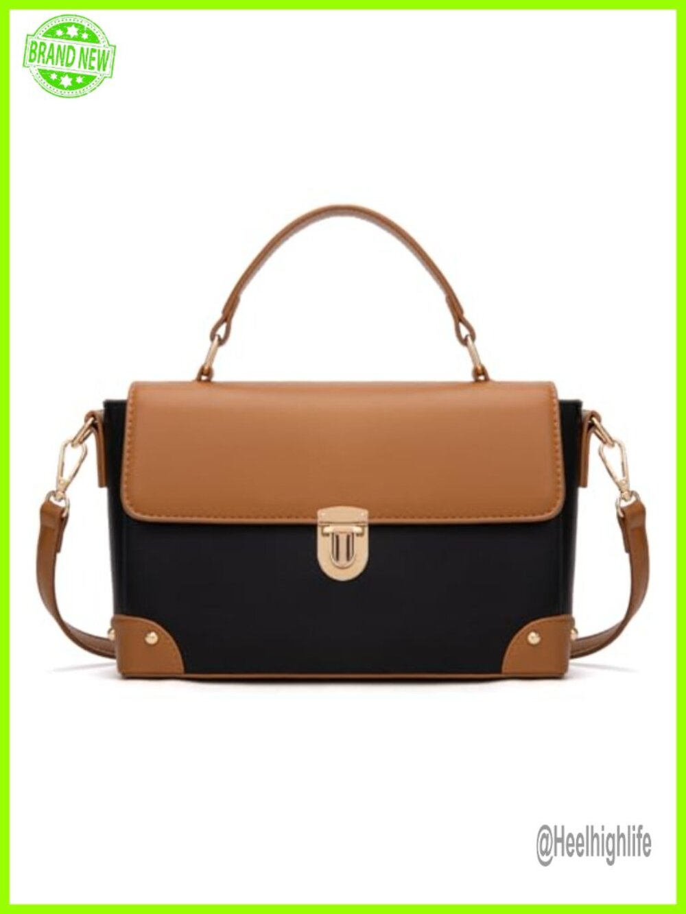 Milan Chiva Vegan Leather Top Handle Satchel Crossbody Purse Women